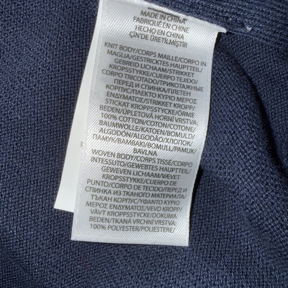 Polo Ralph Lauren Blue Hybrid Knit Nylon Full Zip Sweater Bomber Jacket XL - Picture 10 of 12